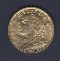 Svájc 1906B 20Fr Au "Vreneli" 6,452g T:1/2 kis k.
