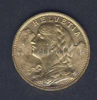 Svájc 1925B 20Fr Au "Vreneli" 6,452g T:1/2
