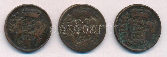 Erdély 1764. Rézgaras (2xklf) egyiknél évszám után pont + 1765. Rézgaras T:2-,3
Transylvania Gresch...