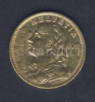 Svájc 1905B 20Fr Au "Vreneli" 6,452g T:2