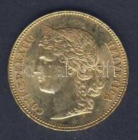 Svájc 1893B 20Fr Au "Helvetia" 6,452g T:2