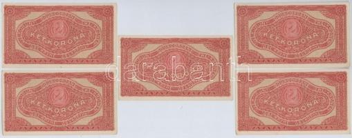1920. 2K "2ab" (5x) sorszámkövetők, csillagos sorszám T:I-