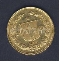 Svájc 1894B 20Fr Au "Helvetia" 6,452g T:2