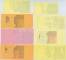 Horvátország 1993 (1994). 5K előlapi színpróba + 50K előlapi színpróba + 200K előlapi és hátlapi szí...