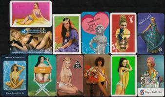 1970-2011 12 db hölgyeket ábrázoló kártyanaptár, köztük erotikusak is