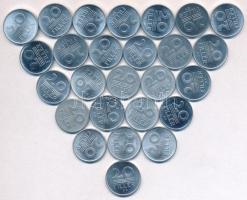 1916-1920. 20f Fe (2x) + 1926. 20f Cu-Ni + 1941. 20f acél + 1946. 20f Cu-Al (2x) + 1953-1996. 20f Al...