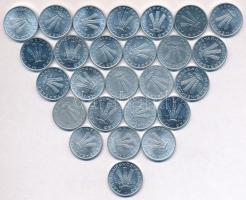 1916-1920. 20f Fe (2x) + 1926. 20f Cu-Ni + 1941. 20f acél + 1946. 20f Cu-Al (2x) + 1953-1996. 20f Al...