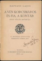 Hatvany Lajos: A vén korcsmáros és fia, a kontár. Uj modern könyvtár 8-9. szám. (Pesti Téglák Krónik...