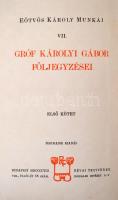 Eötvös Károly munkái sorozat 11 kötete (Tünemények, A Jókay nemzetség, Magyar alakok, Deák Ferencz I...