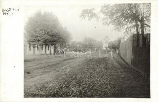 1917 Braila, Brailita, Brailitza; street view with church. photo