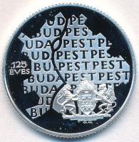 1998. 750Ft Ag "Budapest 125 éves" dísztokban, tanúsítvánnyal T:PP Adamo EM149