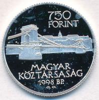 1998. 750Ft Ag "Budapest 125 éves" dísztokban, tanúsítvánnyal T:PP
Adamo EM149