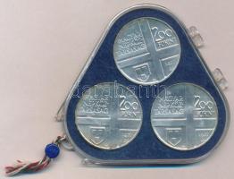 1977. 200Ft Ag (3xklf) "Magyar festők II. / Csontváry, Mányoki, Rippl-Rónai" eredeti plomb...