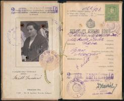 1933 Bp., Fényképes szolgálati cselédkönyv