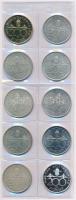 1993. 200Ft Ag aranyozott forgalmi érme + 1994. 200Ft Ag "Deák" (8x) + 1995. 200Ft Ag &quo...