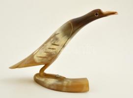Retró szaruból készült madár, 20x19 cm