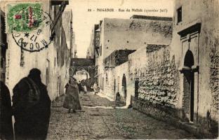 Essaouira, Mogador; Rue du Mellah, quartier Juif / Jewish quarter, street view, Judaica, TCV card (EK)