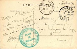 Essaouira, Mogador; Rue du Mellah, quartier Juif / Jewish quarter, street view, Judaica, TCV card (E...