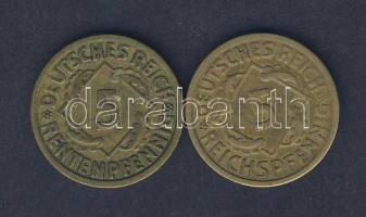 Német Birodalom/Weimari Köztársaság 1924A + 1924E 5M (2klf db) T:2,2/3