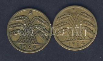 Német Birodalom/Weimari Köztársaság 1924A + 1924E 5M (2klf db) T:2,2/3