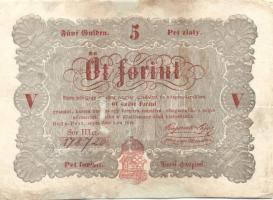 1848. 5Ft "Kossuth bankó" (3x) T:restaurált (2x), IV (1x)