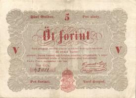 1848. 5Ft "Kossuth bankó" (8x) 2klf színben T:restaurált