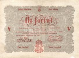 1848. 5Ft "Kossuth bankó" (8x) 2klf színben T:restaurált