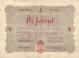 1848. 5Ft "Kossuth bankó" (8x) 2klf színben T:restaurált