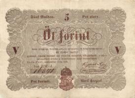 1848. 5Ft "Kossuth bankó" (8x) 2klf színben T:restaurált