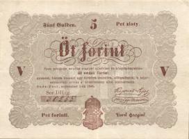 1848. 5Ft "Kossuth bankó" (8x) 2klf színben T:restaurált