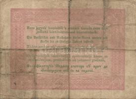 1848. 5Ft "Kossuth bankó" (5x) ritkább variánsú román szöveggel T:IV, benne keskenyre vágo...