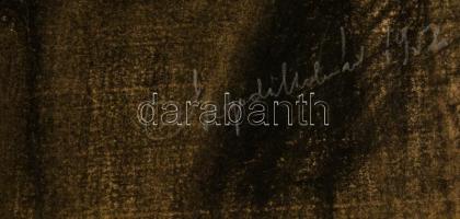 Szegedi Molnár Géza (1906-1970): Szakállas férfi. Szén, papír, jelzett, kis szakadással, 61x43 cm