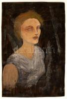 Gulácsy jelzéssel: Női portré. Olaj, karton, sérült, 54×36 cm
