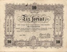 1848. 10Ft "Kossuth bankó" 2 erősen klf színvariáns, mindkettő hátlapi ferde kettőspontokk...