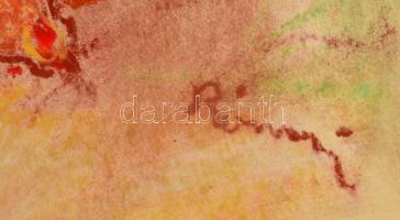 Rónai jelzéssel: Tyúkudvar. Pasztell, papír,  29×40 cm