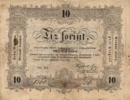 1848. 10Ft "Kossuth bankó" (4x) T:IV