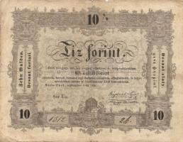 1848. 10Ft "Kossuth bankó" (4x) T:IV