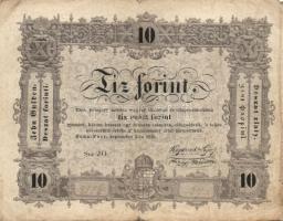 1848. 10Ft "Kossuth bankó" (4x) T:IV