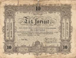 1848. 10Ft "Kossuth bankó" (4x) T:IV