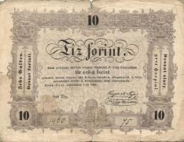 1848. 10Ft "Kossuth bankó" (4x) T:IV