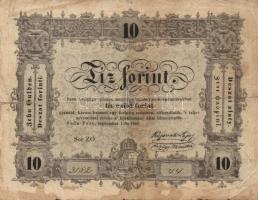 1848. 10Ft "Kossuth bankó" (4x) T:IV