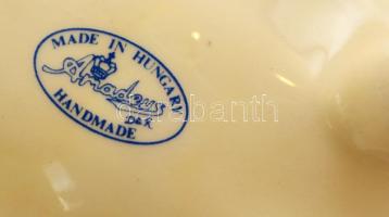 Amadeus virágmintás bonbonier, matricás, kézzel festett, jelzett, hibátlan, 13x10x8 cm