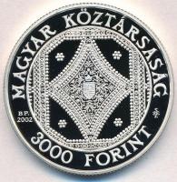 2002. 3000Ft Ag "Széchenyi Könyvtár" tanúsítvánnyal T:PP