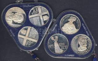 1976-77. 200Ft Ag 6klf db "Festők I. +II." komplett sor T:PP Eredeti plombált MNB tokban (tok részben sérült)!