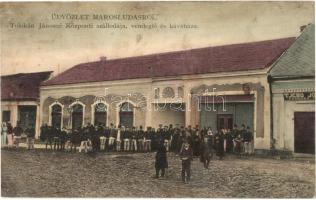 Marosludas, Ludus; Tolokán Jánosné Központi szállodája, vendéglője és kávéháza. Tjebo József fodrász üzlete / hotel, restaurant and cafe, hairdresser's shop  (fl)