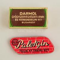 2 db régi gyógyszeres dobozka (Darmol hashajtó, Palergin)
