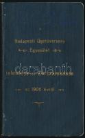 1906 A Budapesti Ügetőverseny Egyesület jelentése és zárszámadása