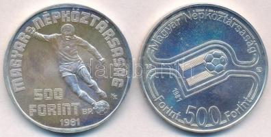 1981. 500Ft Ag "Labdarúgó Világbajnokság 1982" (2xklf) T:BU