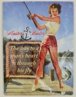 Vintage fém tábla. 40×30 cm. Master Baiter. Után gyártott.