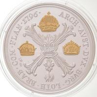 DN "Tallértörténelem - I. Ferenc tallér 1796" aranyozott és ezüstözött Cu-Zn emlékérem tan...